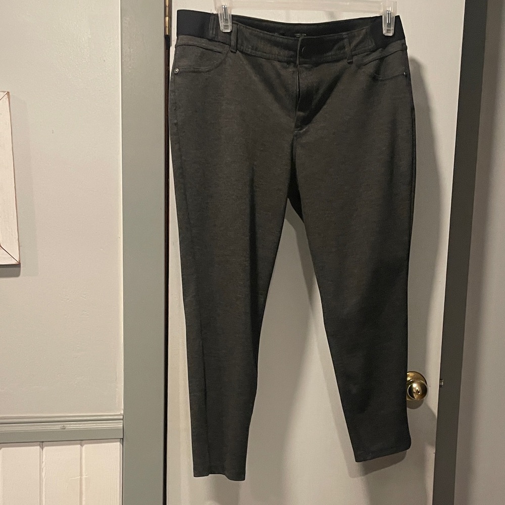 Simply Vera Vera Wang skinny Dark Gray Slim Fit Pants elastic waistband size PXL